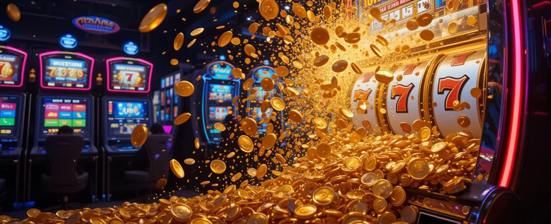 Exciting 777 online casino Philippines blog hero image with flashing lights and lucky sevens